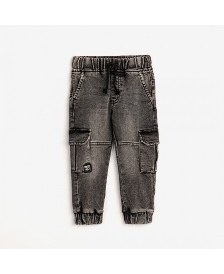 FUNKY Παντελόνι Τζιν Cargo 124-312102 Μαύρο