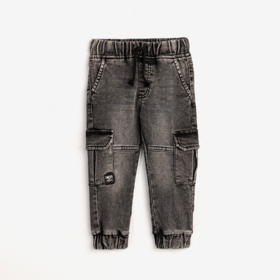 FUNKY Παντελόνι Τζιν Cargo 124-312102 Μαύρο