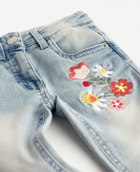 FUNKY Τζίν με Κέντημα 124-712101 Μπλε 