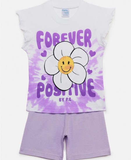 PRETTY BABY Πιτζάμα 65543 Β Λευκό/Λιλά