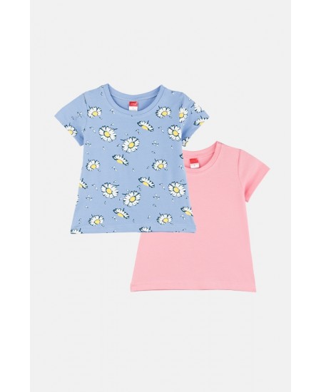 JOYCE Μπλούζες με Κοντό Μανίκι 2τμχ 2411502-02 Γαλάζιο/Ροζ 