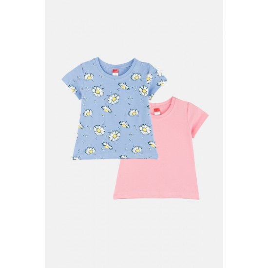 JOYCE Μπλούζες με Κοντό Μανίκι 2τμχ 2411502-02 Γαλάζιο/Ροζ 