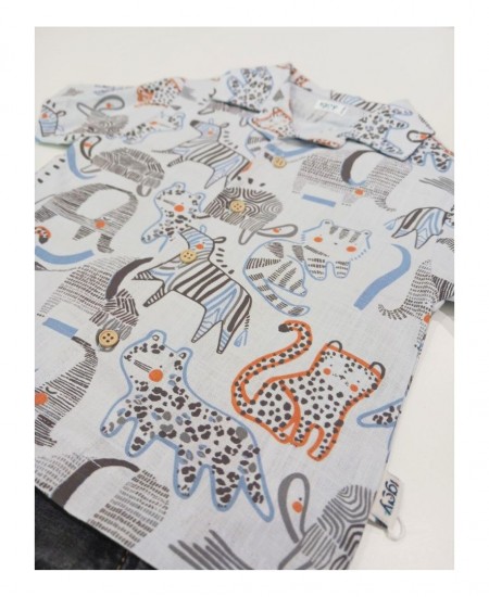 IGGY Σετ Πουκάμισο και Βερμούδα Τζιν 124132 Γαλάζιο 