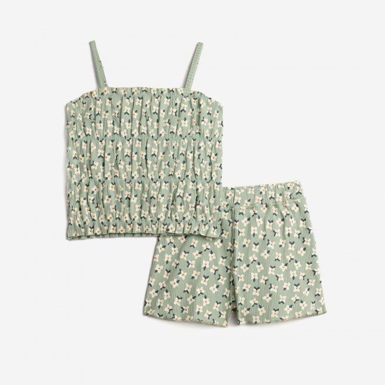 FUNKY Σετ Μπλούζα και Σορτς 124-524129 Φυστικί