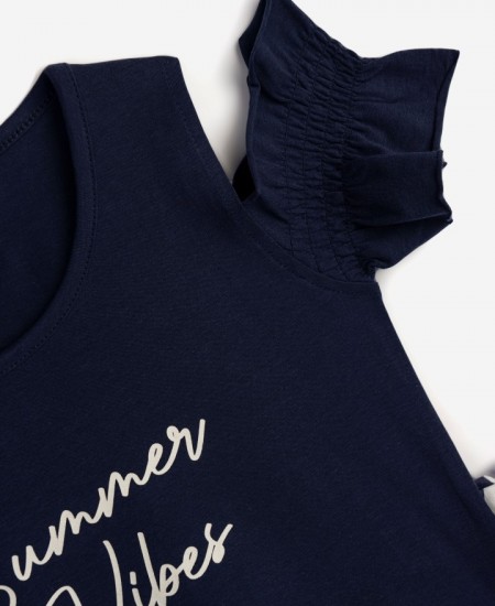 FUNKY Σετ Παντελόνα και Μπλούζα 124-522101 Μπλε/Εμπριμέ 