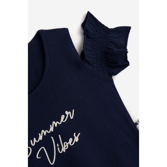 FUNKY Σετ Παντελόνα και Μπλούζα 124-522101 Μπλε/Εμπριμέ 