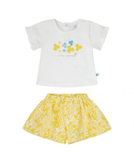 CANADA Σετ Μπλούζα και Σορτς 24367520 Λευκό/Κίτρινο