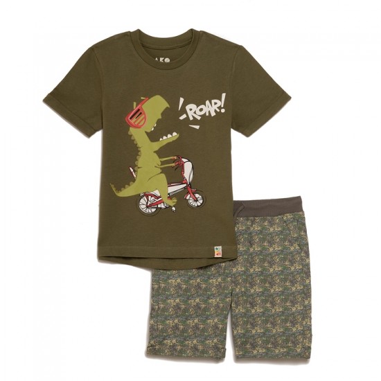 AKO Σετ Μπλούζα και Βερμούδα 3356157-01 Χακί 