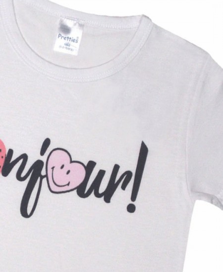 PRETTY BABY Πιτζάμα 63142 Λευκό/Ροζ 