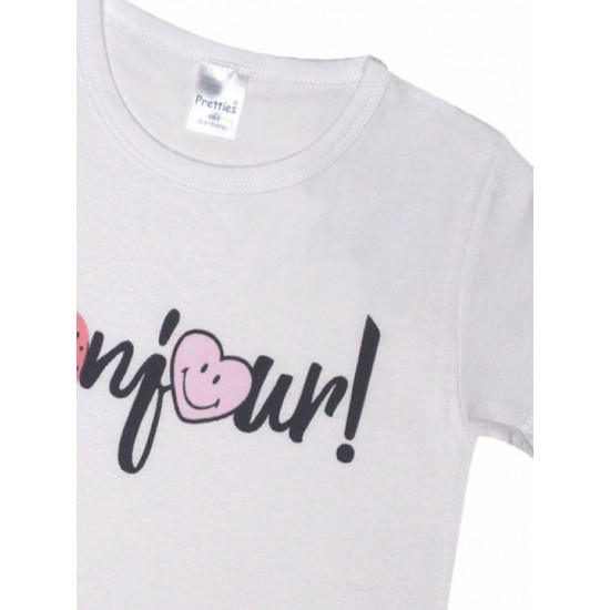 PRETTY BABY Πιτζάμα 63142 Λευκό/Ροζ 