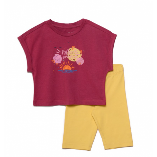 AKO Σετ Μπλούζα και Κολάν 3256253 Μωβ/Κίτρινο 