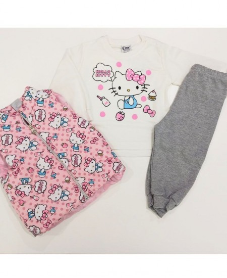 NKK Τριπλέτα Σετ με Αμάνικο 234567 Ροζ 