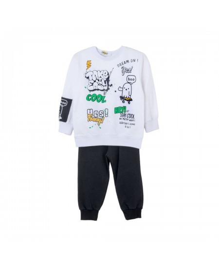 FRENZY Σετ Φόρμα Εποχιακή 72425467 Λευκό/Μαύρο 