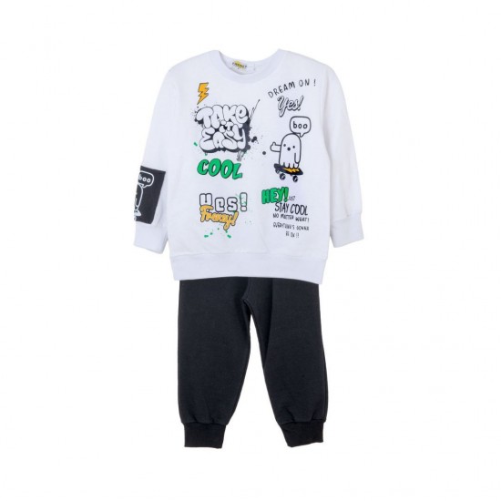 FRENZY Σετ Φόρμα Εποχιακή 72425467 Λευκό/Μαύρο 