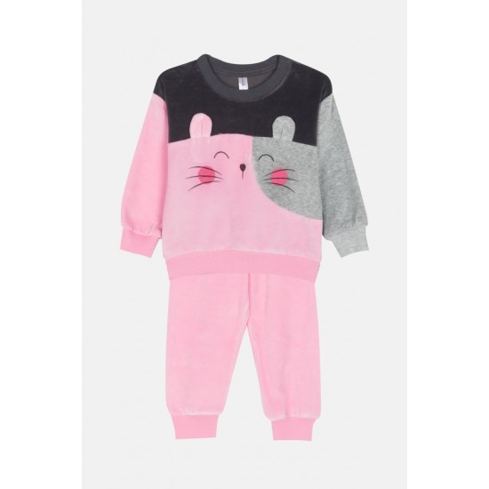 DREAMS Πιτζάμα Βελούδινη 2473103 Ροζ 