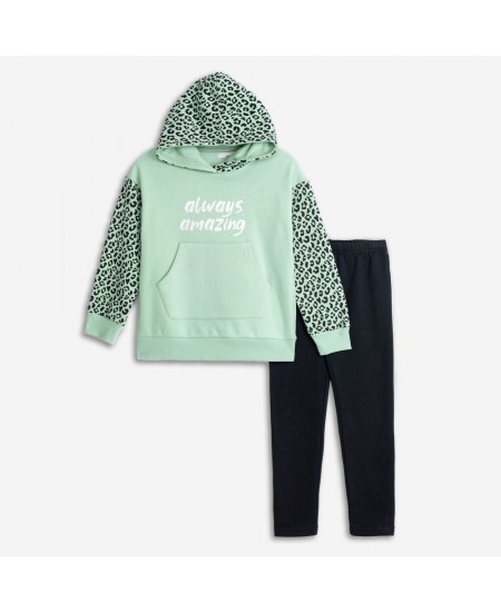 FUNKY Σετ Μπλούζα Φούτερ και Κολάν 225-521131 Φυστικί 