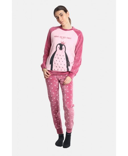 DREAMS Πιτζάμα Βελούδινη 2477103 Ροζ