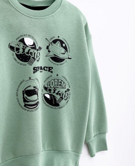 FUNKY Μπλούζα Φούτερ 224-392106 Φυστικί