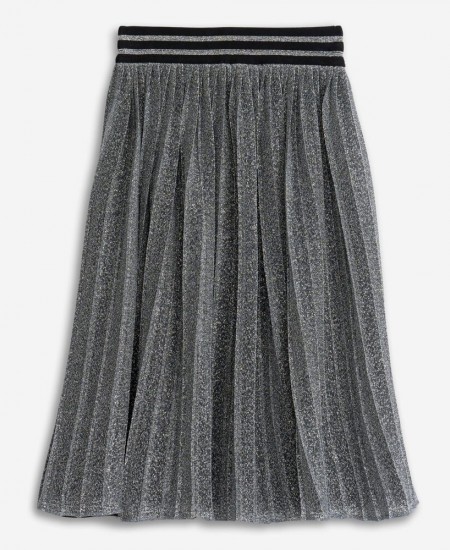 FUNKY Φούστα Πλισέ 225-533105 Ασημί