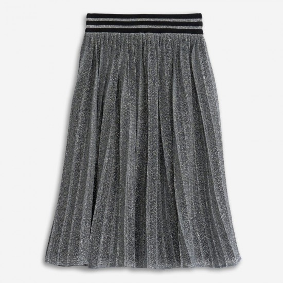 FUNKY Φούστα Πλισέ 225-533105 Ασημί