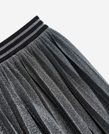 FUNKY Φούστα Πλισέ 225-533105 Ασημί