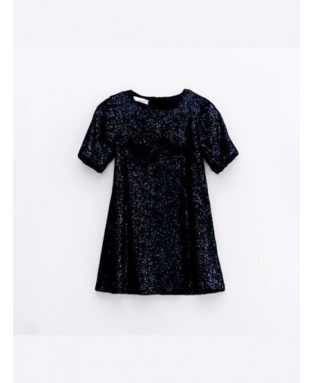 FUNKY Φόρεμα Παγιέτα 224-529113 Μπλε