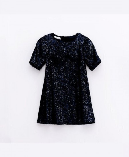 FUNKY Φόρεμα Παγιέτα 224-529113 Μπλε