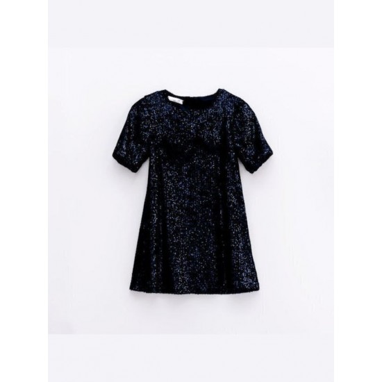 FUNKY Φόρεμα Παγιέτα 224-529113 Μπλε