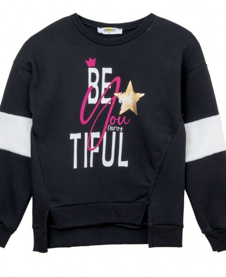 FRENZY Μπλούζα Φούτερ 63427029 Μαύρο