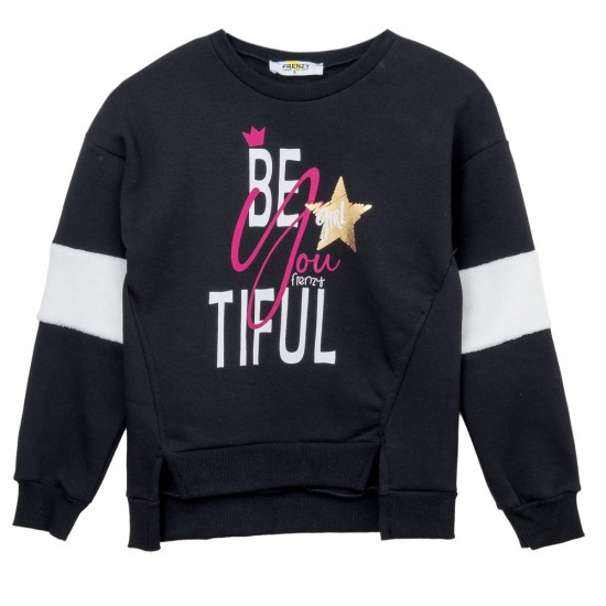 FRENZY Μπλούζα Φούτερ 63427029 Μαύρο