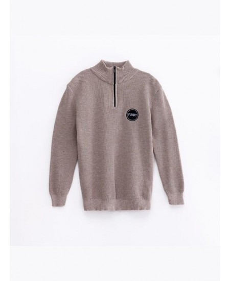 FUNKY Μπλούζα Πλεκτή 224-110115 Καφέ