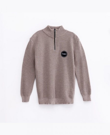 FUNKY Μπλούζα Πλεκτή 224-110115 Καφέ