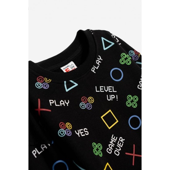 FUNKY Μπλούζα Φούτερ 225-392104 Μαύρο