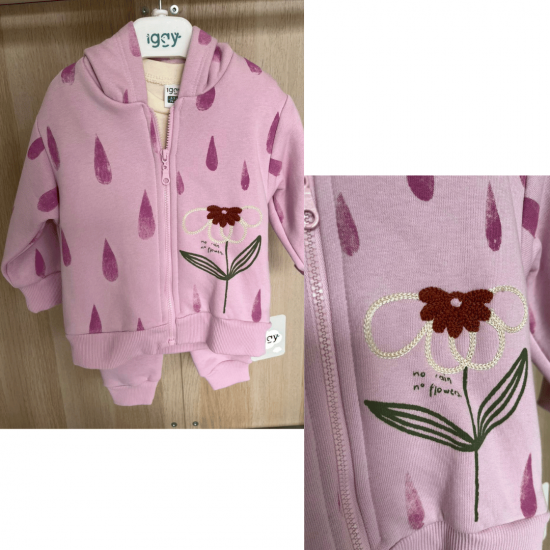 IGGY Σετ Ζακέτα, Μπλούζα και Παντελόνι 124433 Λιλά