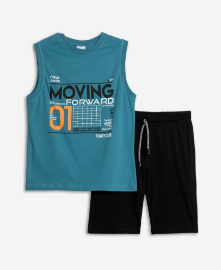 FUNKY Σετ Μπλούζα και Βερμούδα 125-101403 Μπλε