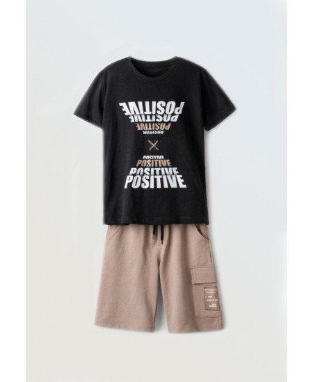 HASHTAG Σετ Μπλούζα και Βερμούδα 254711 Μαύρο