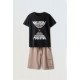 HASHTAG Σετ Μπλούζα και Βερμούδα 254711 Μαύρο