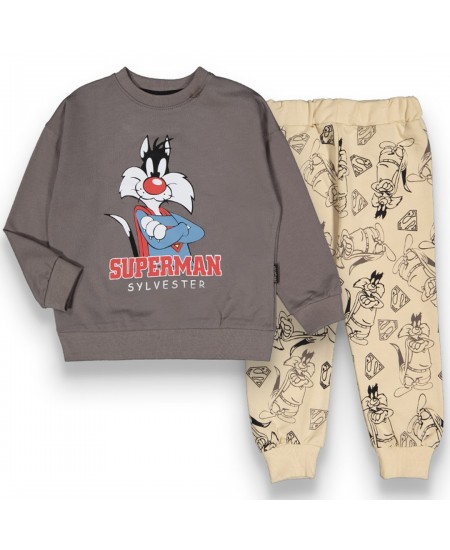 Σετ Μπλούζα και Παντελόνι 006-1055 Ανθρακί