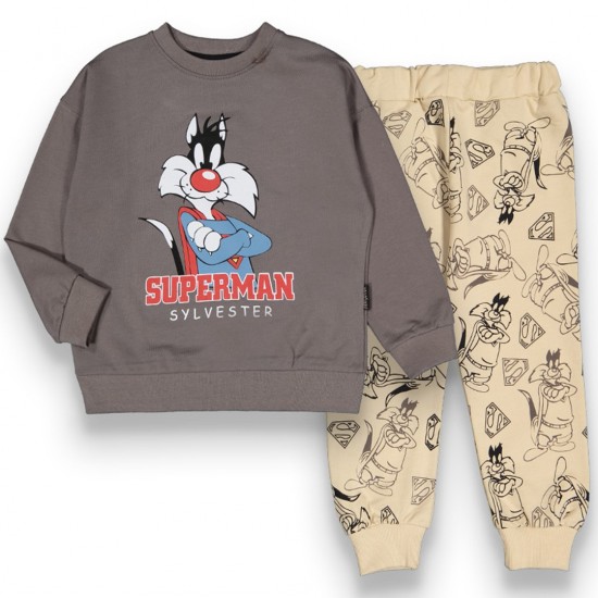 Σετ Μπλούζα και Παντελόνι 006-1055 Ανθρακί