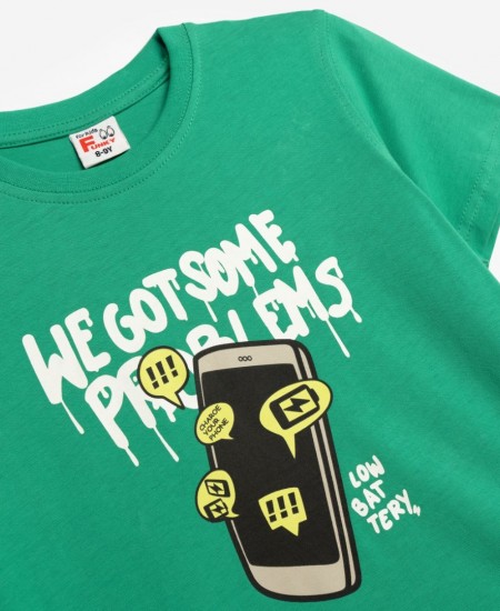 FUNKY Μπλούζα και Βερμούδα Τζιν 125-102103 Πράσινο