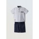 HASHTAG Σετ Πουκάμισο και Βερμούδα 254836 Μπλε