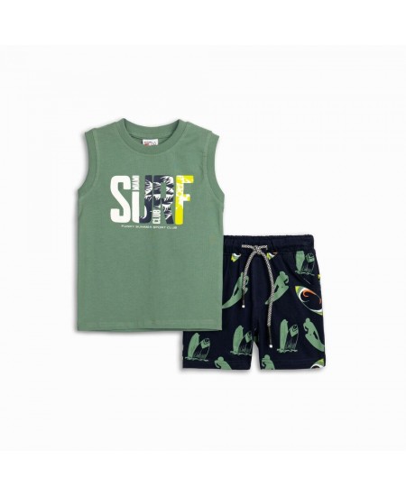 FUNKY Σετ Αμάνικο και Βερμούδα 125-301400 Πράσινο