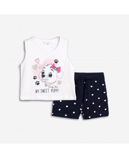 FUNKY Σετ Αμάνικο και Σορτς 125-724114 Λευκό