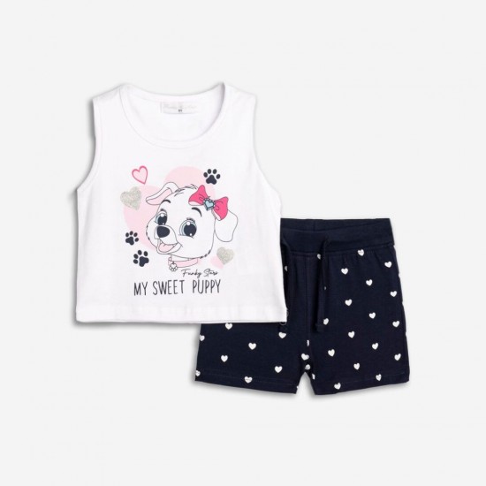 FUNKY Σετ Αμάνικο και Σορτς 125-724114 Λευκό