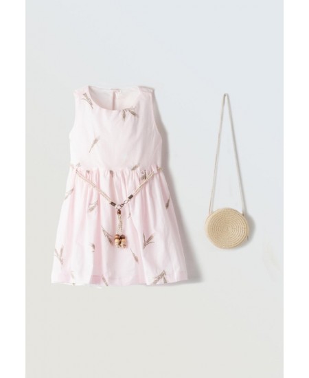 ΕΒΙΤΑ Φόρεμα και Τσάντα 254201 Ροζ