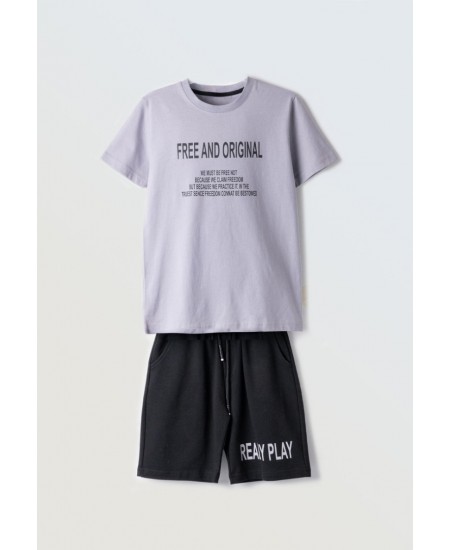 HASHTAG Σετ Μπλούζα και Βερμούδα 254700 Χακί