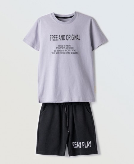 HASHTAG Σετ Μπλούζα και Βερμούδα 254700 Χακί