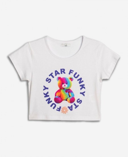 FUNKY Μπλούζα Κοντομάνικη 125-505106 Λευκό