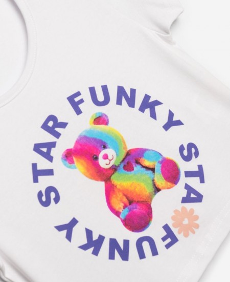 FUNKY Μπλούζα Κοντομάνικη 125-505106 Λευκό