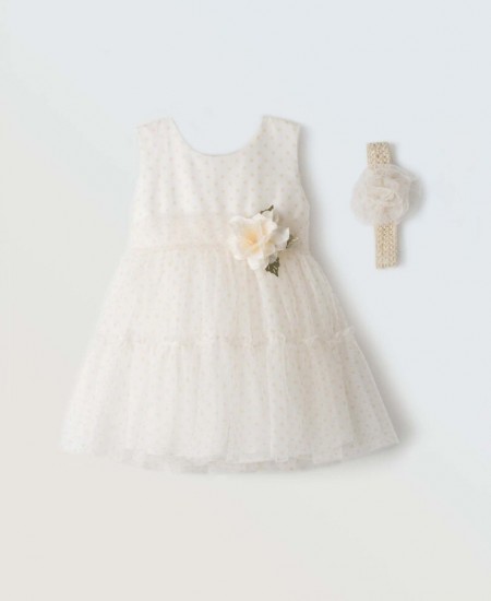 EBITA Φόρεμα και Κορδέλα 254506 Λευκό